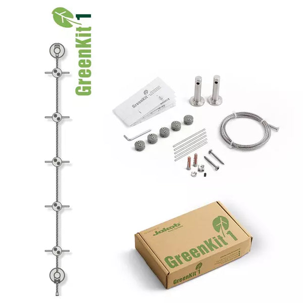 Jakob GreenKit 1 - Compact 4-inch Wide, 80-inch High Stainless Steel Trellis