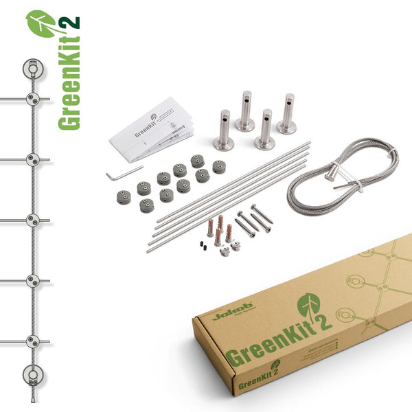 Jakob GreenKit 2 - Spacious 14-inch Wide, 80-inch High Stainless Steel Trellis