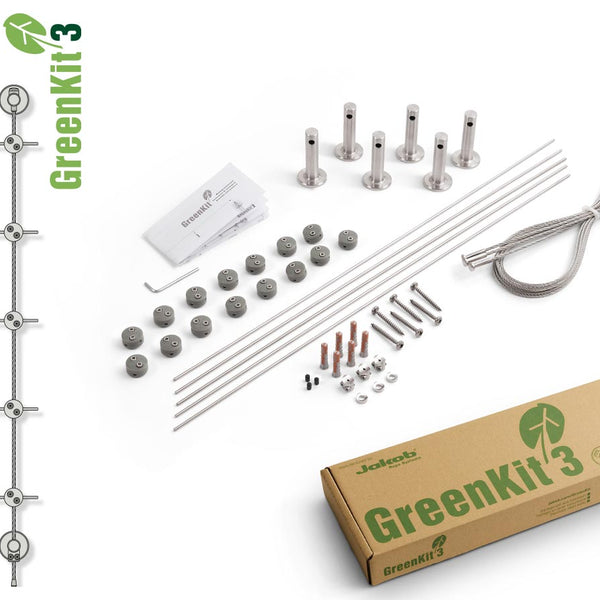 Jakob GreenKit 3 - Wide 26-inch Wide, 80-inch High Stainless Steel Trellis