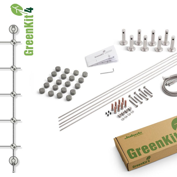 Jakob GreenKit 4 - Grand 38-inch Wide, 80-inch High Stainless Steel Trellis